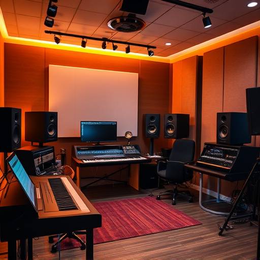 A mastering studio with precision audio equipment