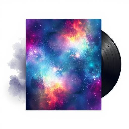 Album cover for Lila Nova's 'Starlight Symphony' featuring a vibrant, abstract design